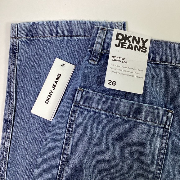DKNY Jeans‎ High Rise Barrel Leg Women's Denim Jeans Size 26 - Picture 6 of 9